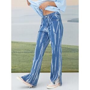 S.O.N.G Denim Womens White Dye Bootcut Blue Jeans Size 13/31 NEW Comfort Vintage